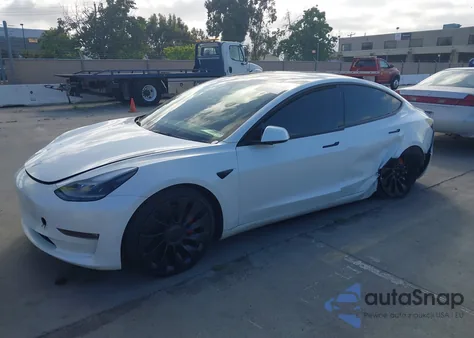 2023 Tesla Model 3 Performance Dual Motor All-Wheel Drive from USA, damaged, VIN 5YJ3E1EC1PF608354